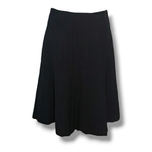 CARRIERE Skirt A Line Classic Black Pinstripe